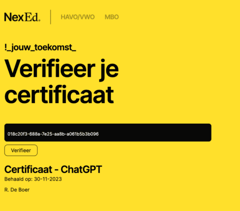 Nexed certificaat