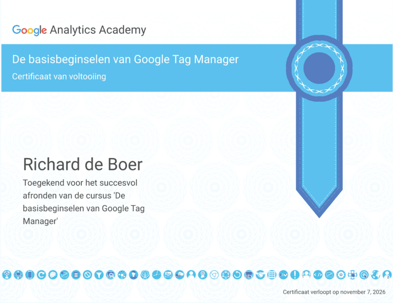 Certificaat, te verifiëren via Skilljar